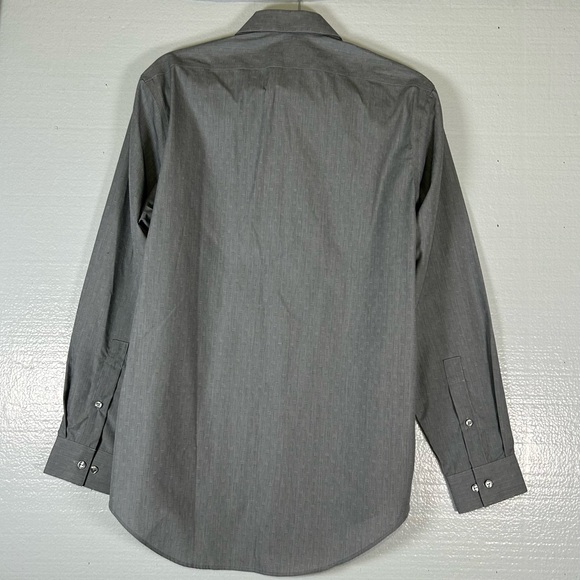 Calvin Klein Grey Men's Slim Fit Non Iron Stretch Dress Shirt 15 1/2 NWT - Picture 2 of 11